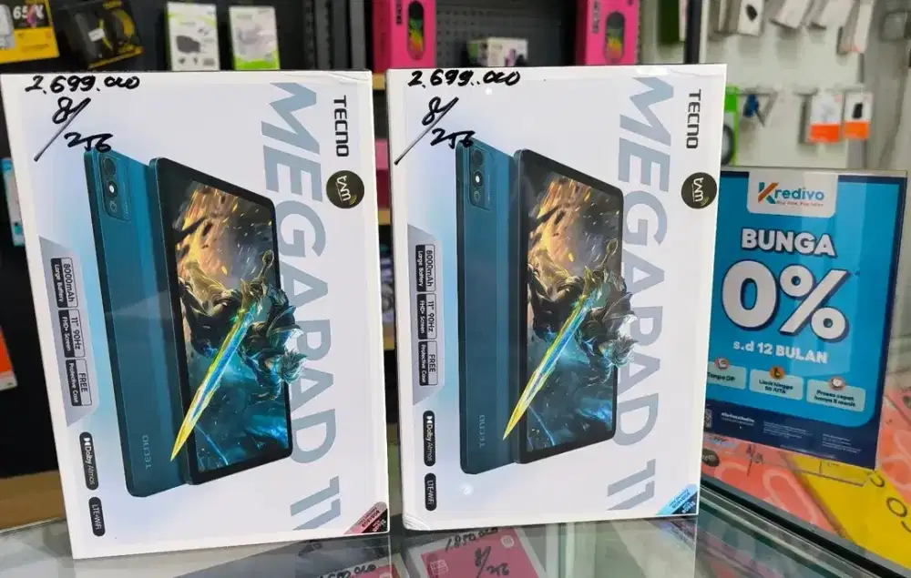 Ready Tablet Tecno MegaPad 11 (8/256). Baru. Garansi 1 Thn