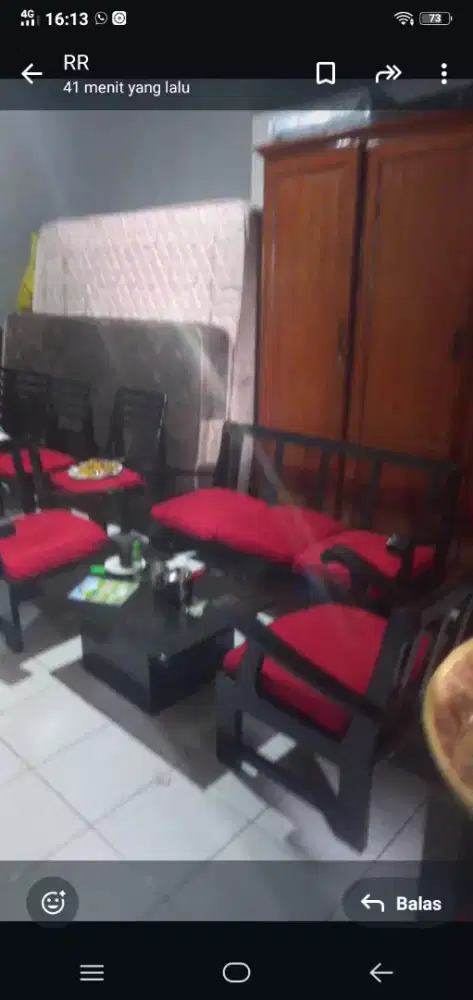 Jual murah 1 set kursi jati