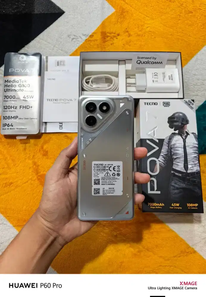 Tecno pova 7 8/128gb fullset mulus