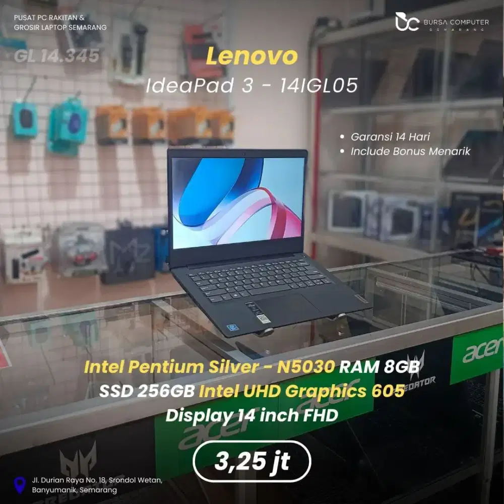 LENOVO Ideapad 3-14IGL05 | Pentium Silver 8GB 256GB