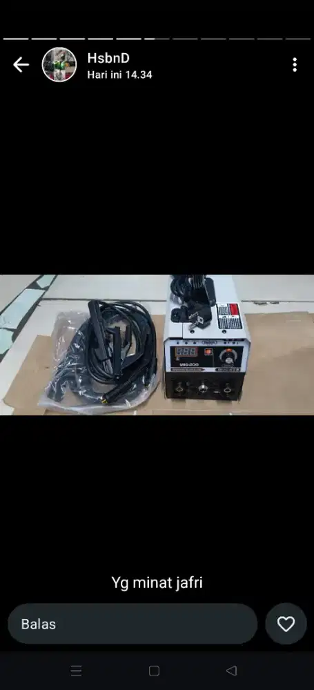 Mesin las baru dijual