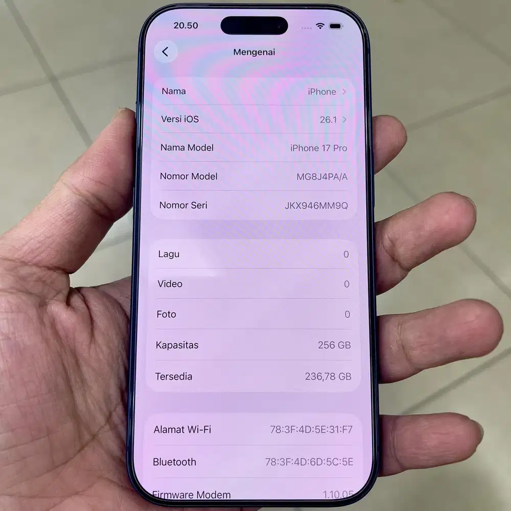 Iphone 17 pro 256 resmi fullset original