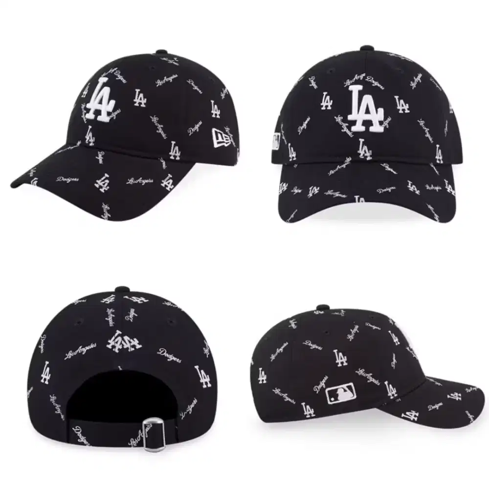 Topi LA Monogram MLB 9Twenty Black Small Size / New Era Monogram MLB