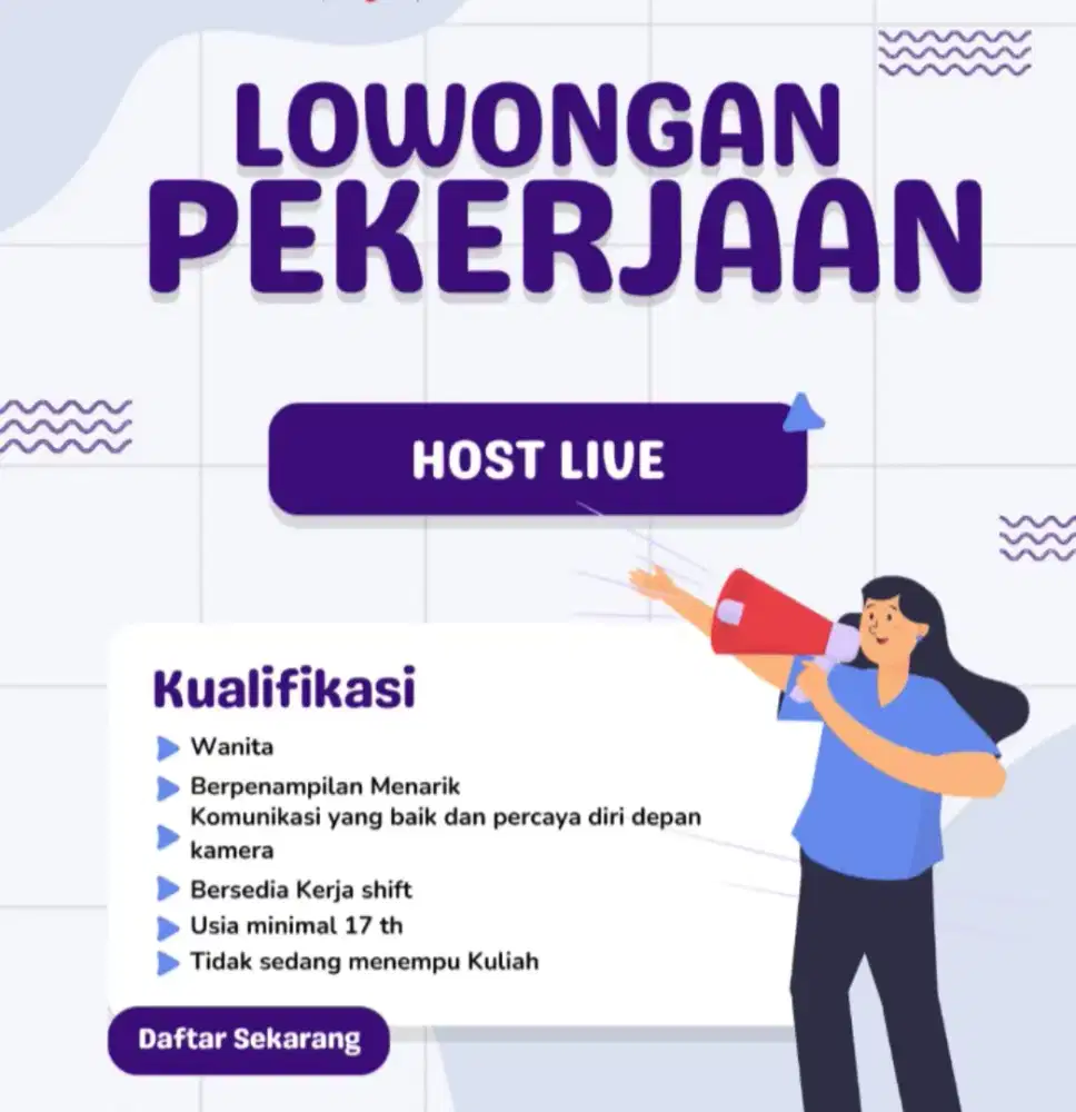 DICARI HOST LIVE/KONTENKREATOR