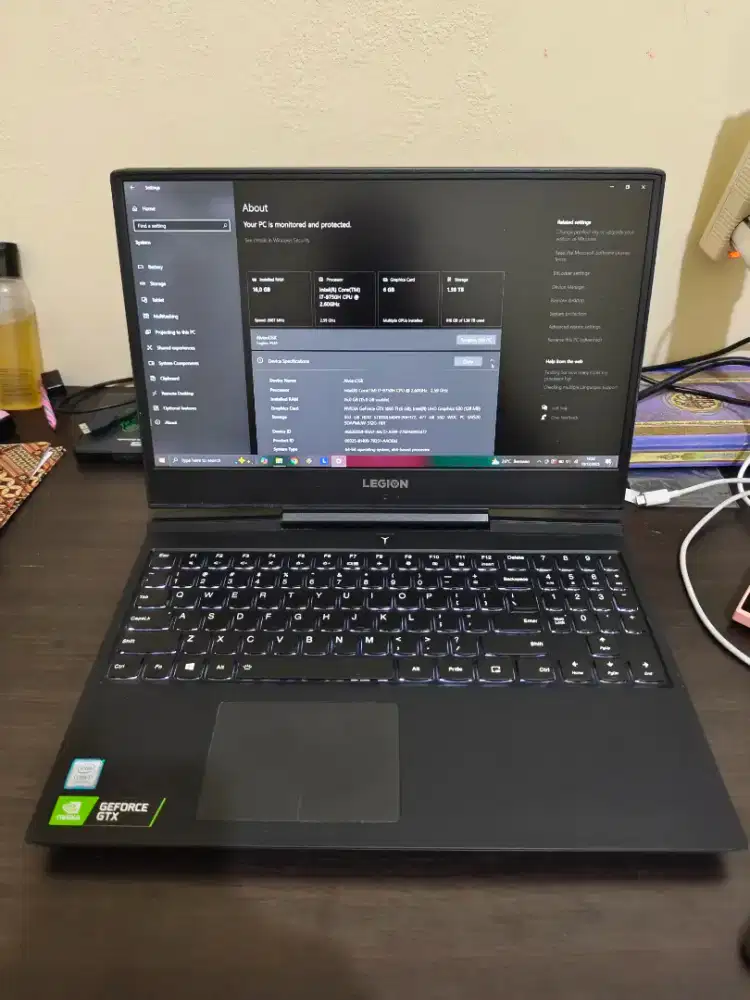 LENOVO LEGION Y545, 15.6-144Hz, i7-9750H, GTX 1660Ti, SSD 512, HDD 1TB