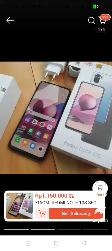 Murah hp Redmi Note 10s 6/64 lkp, bs TT