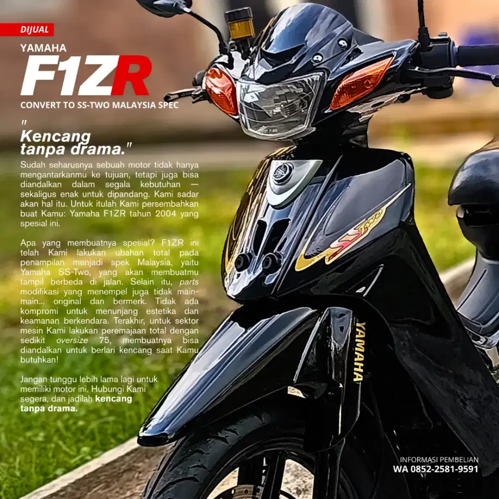 Yamaha F1ZR 2004 - Mint condition / Istimewa / Collector item