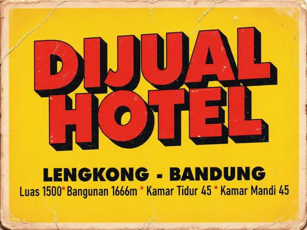 JUAL HOTEL MURAH AREA, LENGKONG, ASIA AFRIKA, CIATEUL, BANDUNG KOTA.