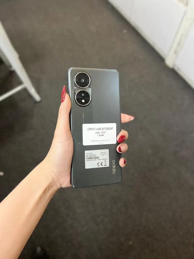 OPPO A58 Ram 8/128GB fullset mulus nominus terima tt cod kredit