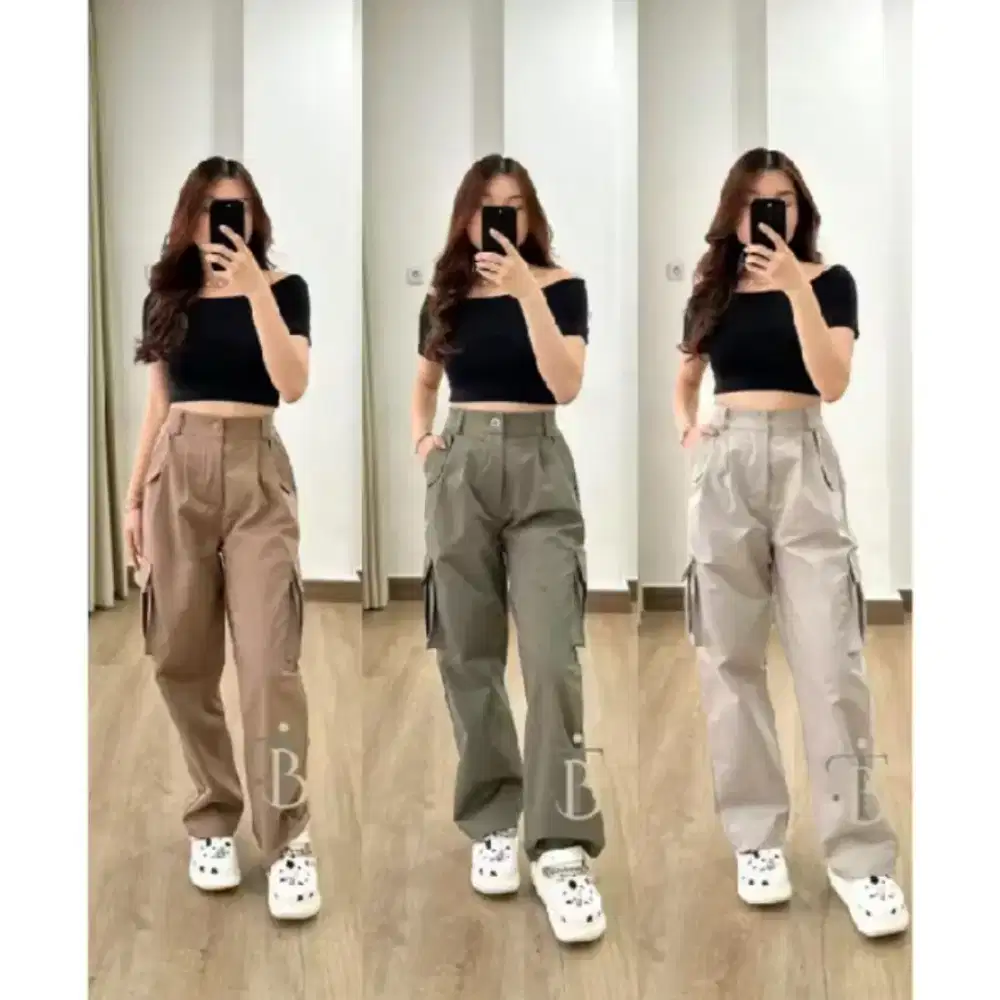 Cod celana cargo wanita yura