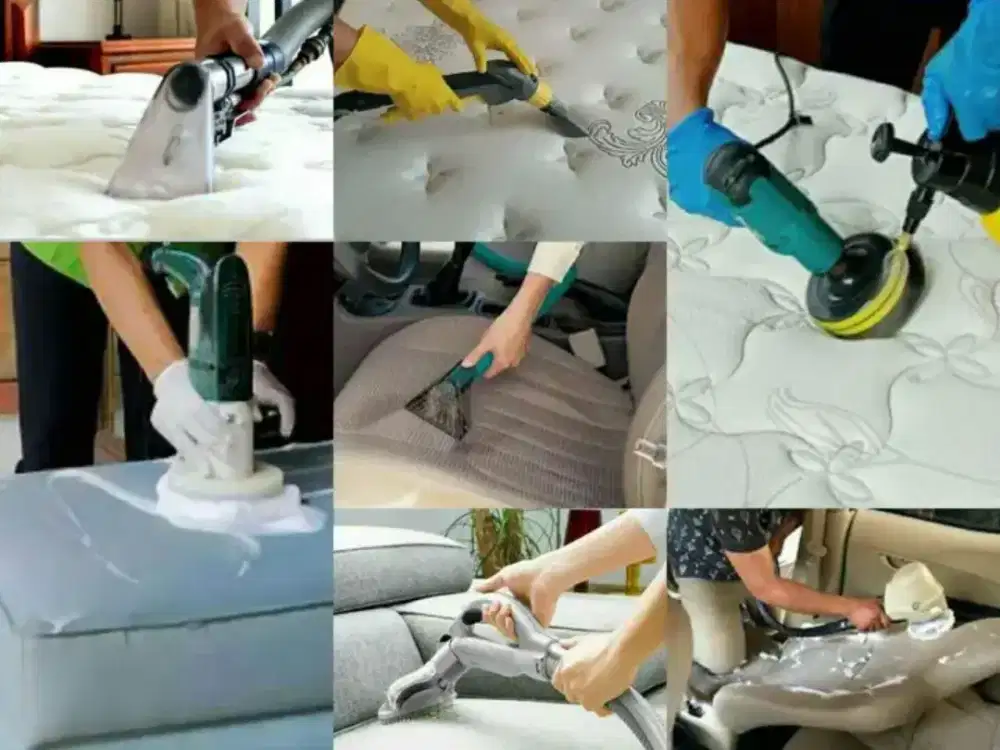 Jasa Cuci Sofa, Springbed/Kasur, Jok Mobil, Plafon Mobil.