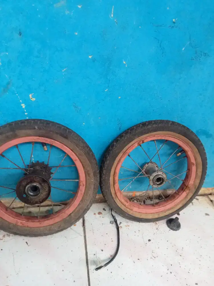 roda depan belakang sepeda uk12