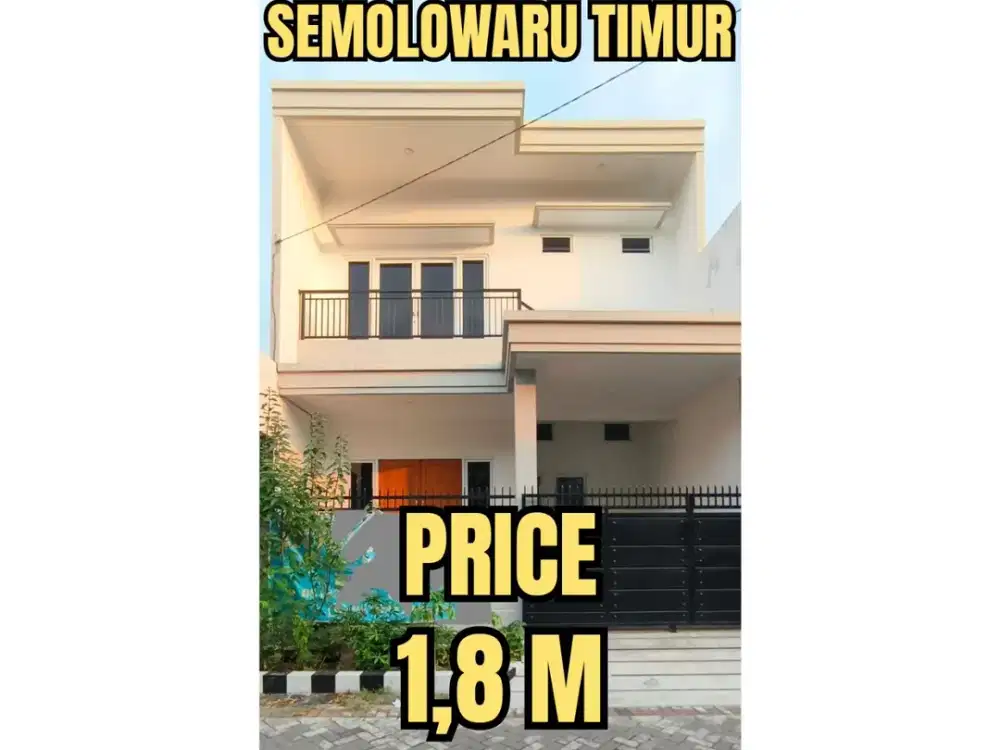 ‼️SIAP HUNI‼️RUMAH SEMOLOWARU SUKOLILO MODERN MINIMALIS BEBAS BANJIR