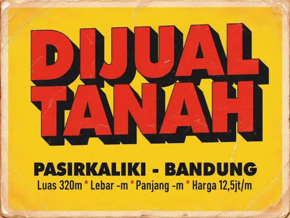 JUAL TANAH MURAH, DI PASIRKALIKI, KEBON KAWUNG, PAJAJARAN, CICENDO, BANDUNG