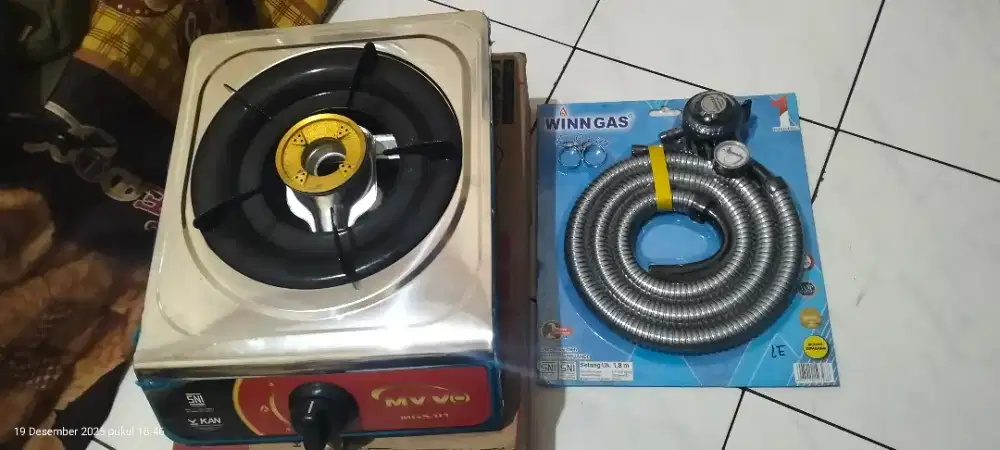 Kompor 1 tungku & Selang+Radiator