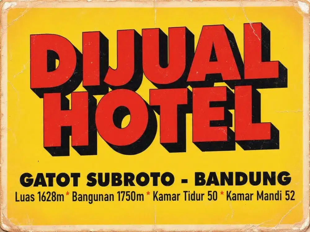 JUAL HOTEL MURAH DI, GATOT SUBROTO, ASIA AFRIKA, BURANGRANG, BANDUNG PUSAT,