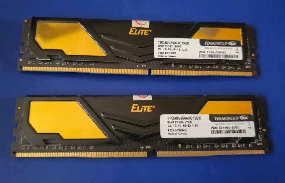 JUAL RAM 16GB (2×8GB) DDR4 2666MHZ TEAM ELITE
