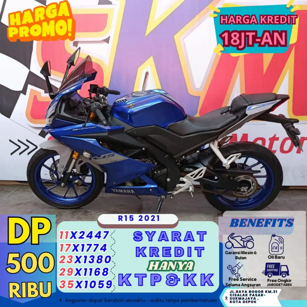 Promo dp 500rb kredit r15 v3 2021 km low