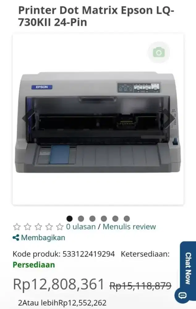 Printer Epson LQ 730KII LQ-730KII faktur invoice pajak vat