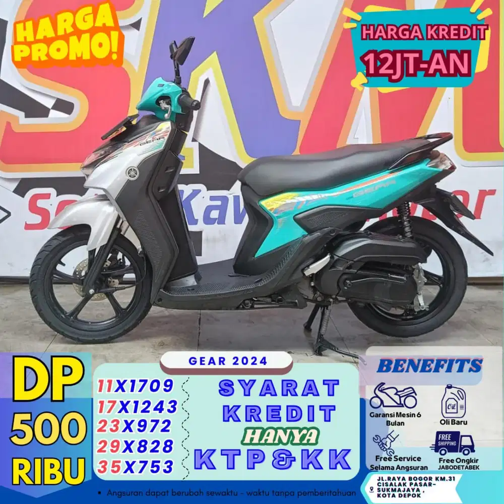 (DP 500ribu) Yamaha gear 2024 cash/credit