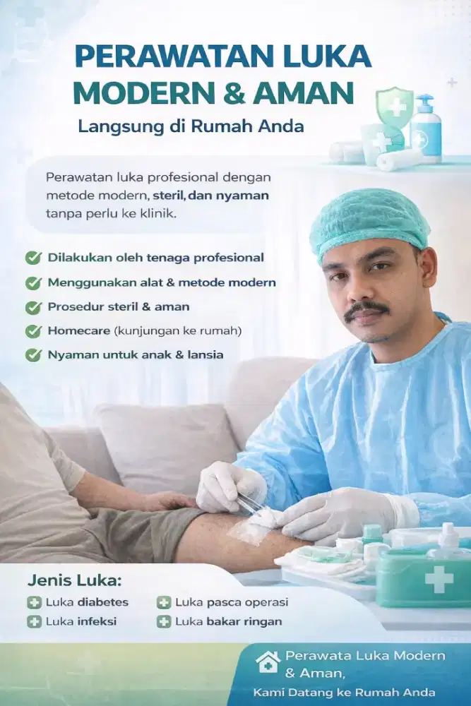 PERAWATAN LUKA MODERN & AMAN
Langsung di Rumah Anda
