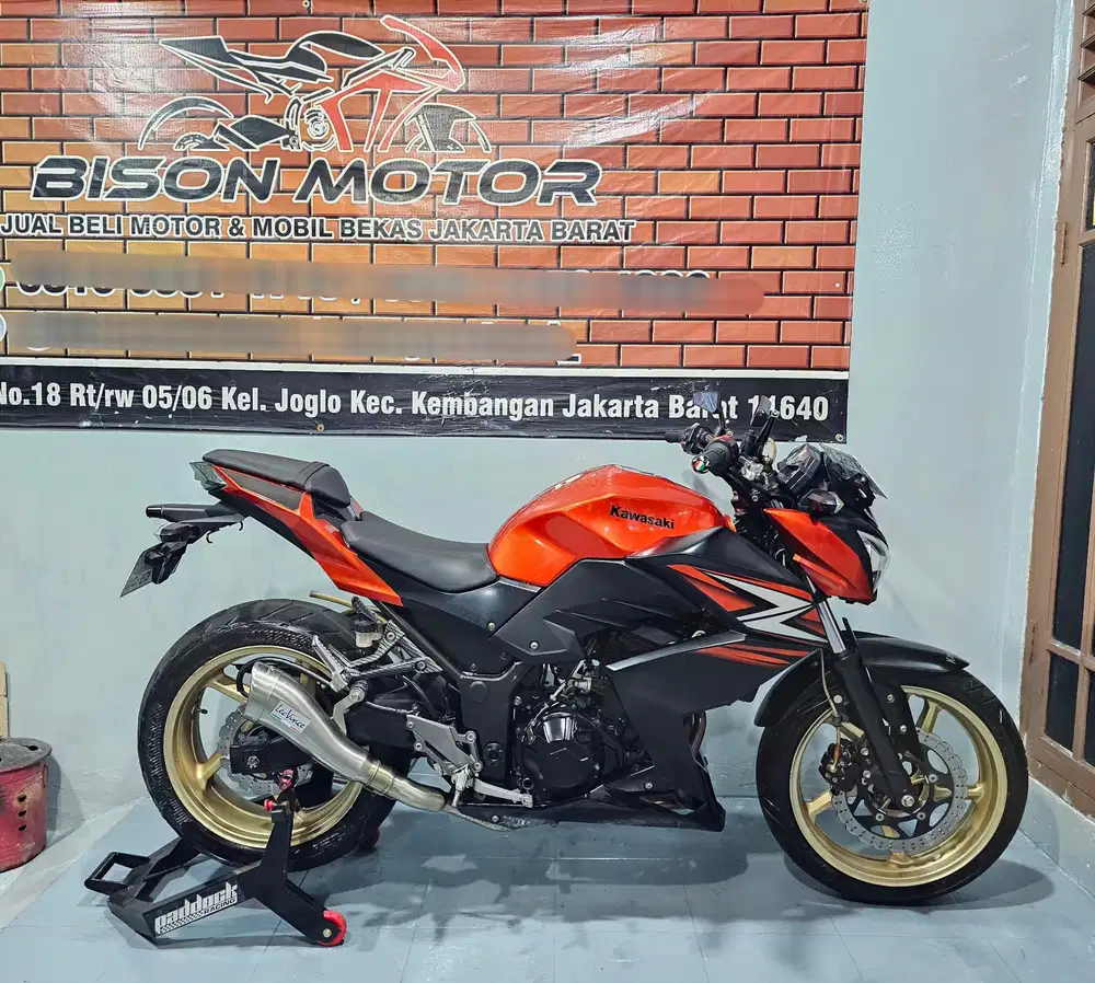 KM 6 RIBU! KAWASAKI NINJA Z250 NAKED Z 250 2 SYLINDER THN 2014 ORANGE