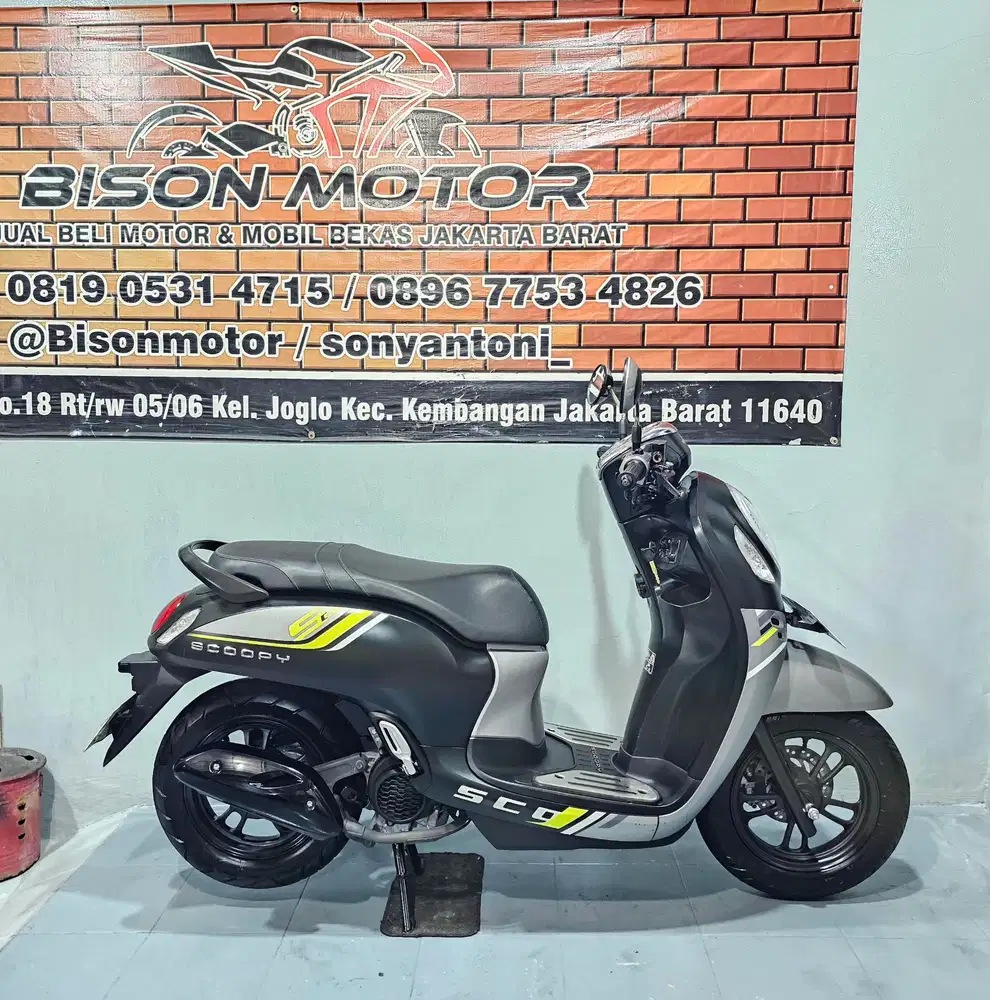 HONDA SCOOPY FI CBS ISS LED 110 TAHUN 2023 / 2022 MEWAH HITAM ABU