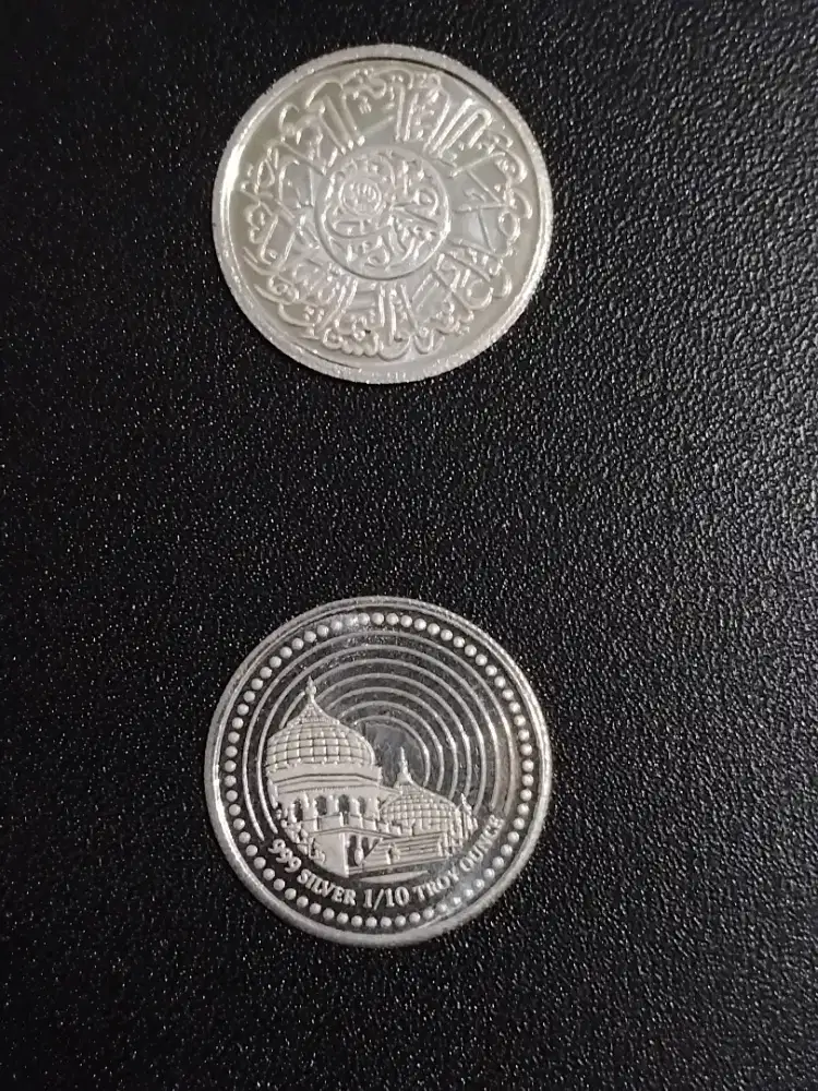 Koin Perak Dirham Sala berat 1/10 troy ounce