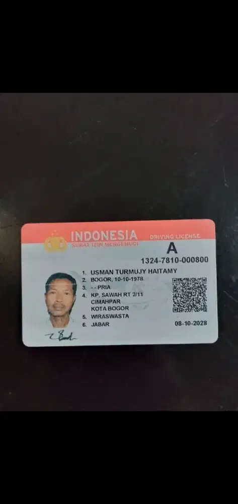 Supir pribadi kantor/rumahan