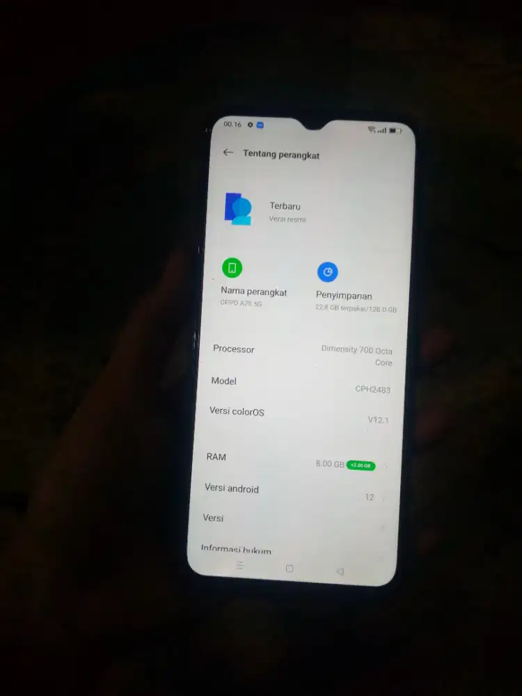 Oppo a78 5g ram 8/128