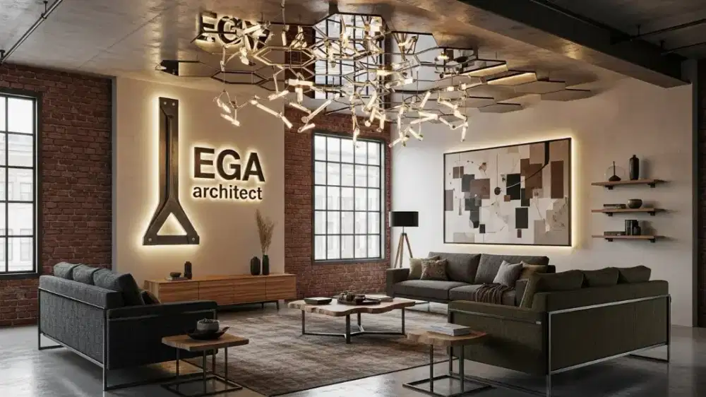 Backdrop tv interior jasa arsitek Bangka