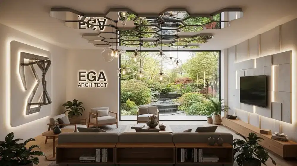 Backdrop tv modern jasa arsitek Banjarmasin