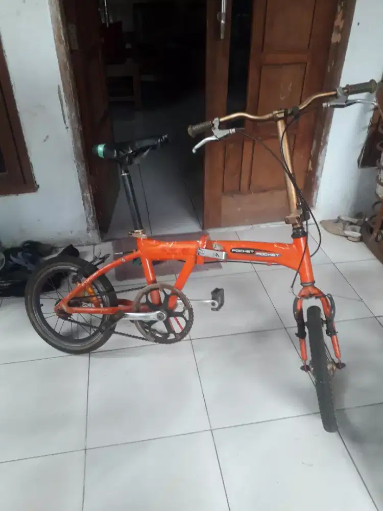 Sepeda lipat wimcycle procket rocet u16 batangan alumunium Aloy murah