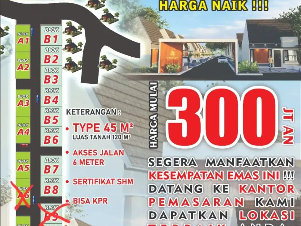 Rumah  mini cluster harga mulai 300 jutaan di Mijen