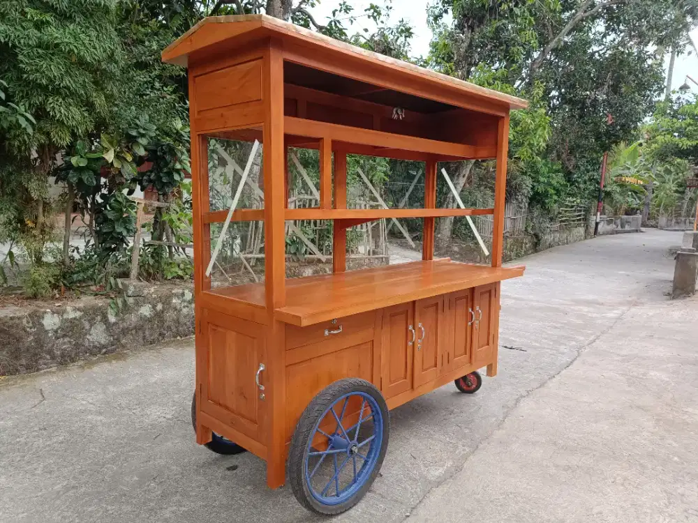 Sedia Gerobak Angkringan, Bakso Mie Ayam, Bubur, Sate, Soto, Pecel dll
