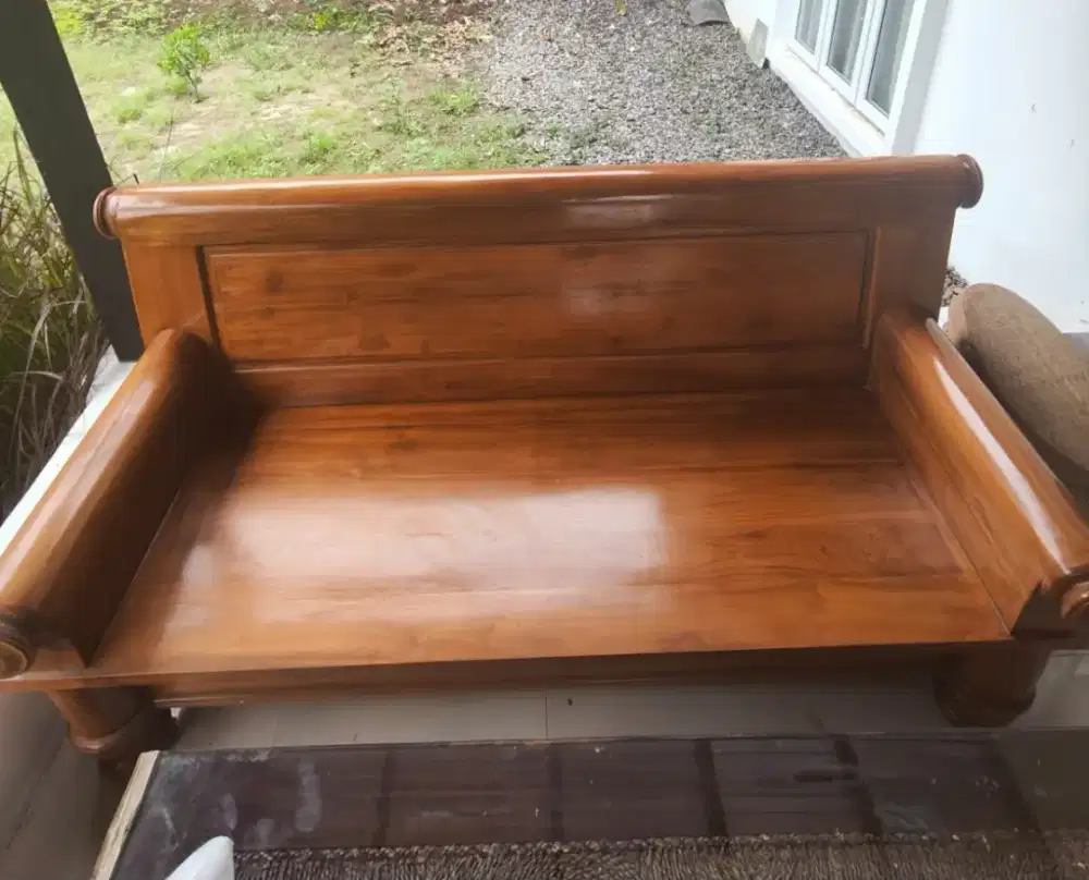 Dijual kursi meja jati dengan ukuran P180cm x L80cm