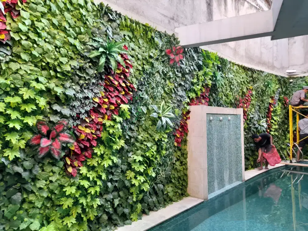 Taman Dinding Tanpa Rawatan/Taman Vertical Garden Sintetis Mudah Rawat