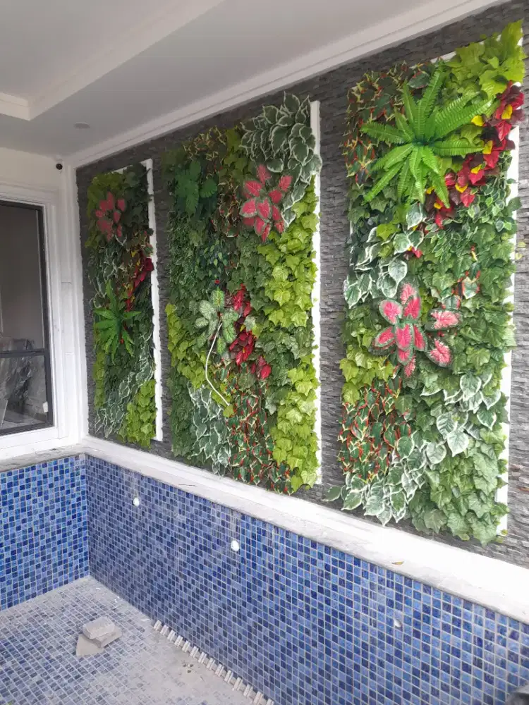 Vertical Garden Sintetis Dinding Dengan Daun Pilihan Terbaik