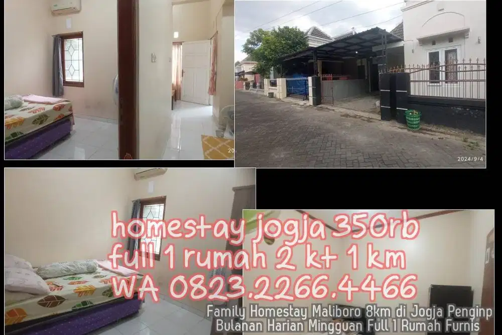 Family Homestay Maliboro 8km di Jogja Penginp  Bulanan Harian Mingguan