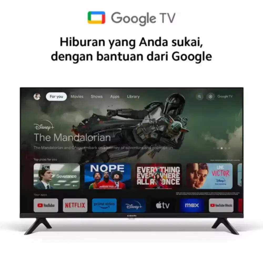 Xiaomi TV 32 GoogleTV Netflix YouTube digital garansi resmi Baru