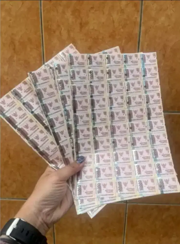 Materai Tempel 10.000 Asli isi 100pcs