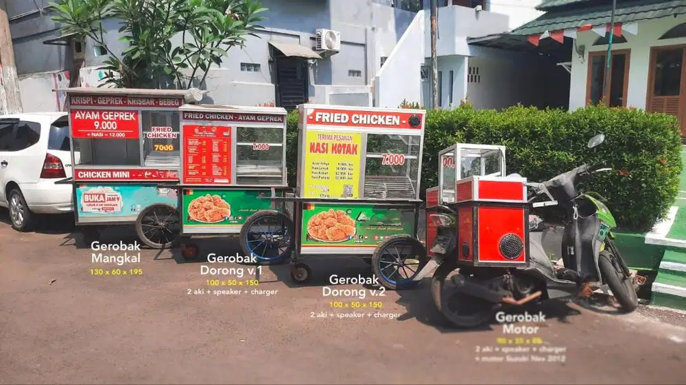 Gerobak Jualan Fried Chicken / Ayam Geprek