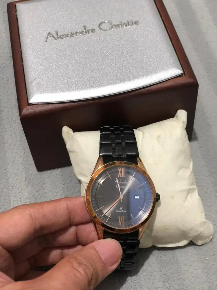 Jam tangan Alexandre Christie Golden Black