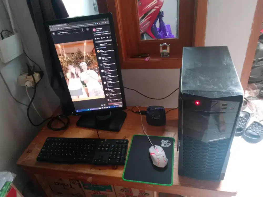 PC fullset Intel core i5 plus monitor dell 20 mulus normal