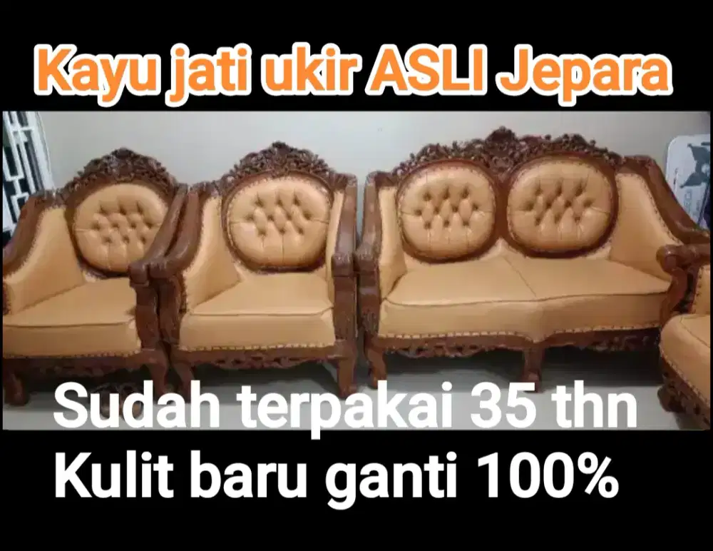 Sofa Jati ukir Asli Jepara