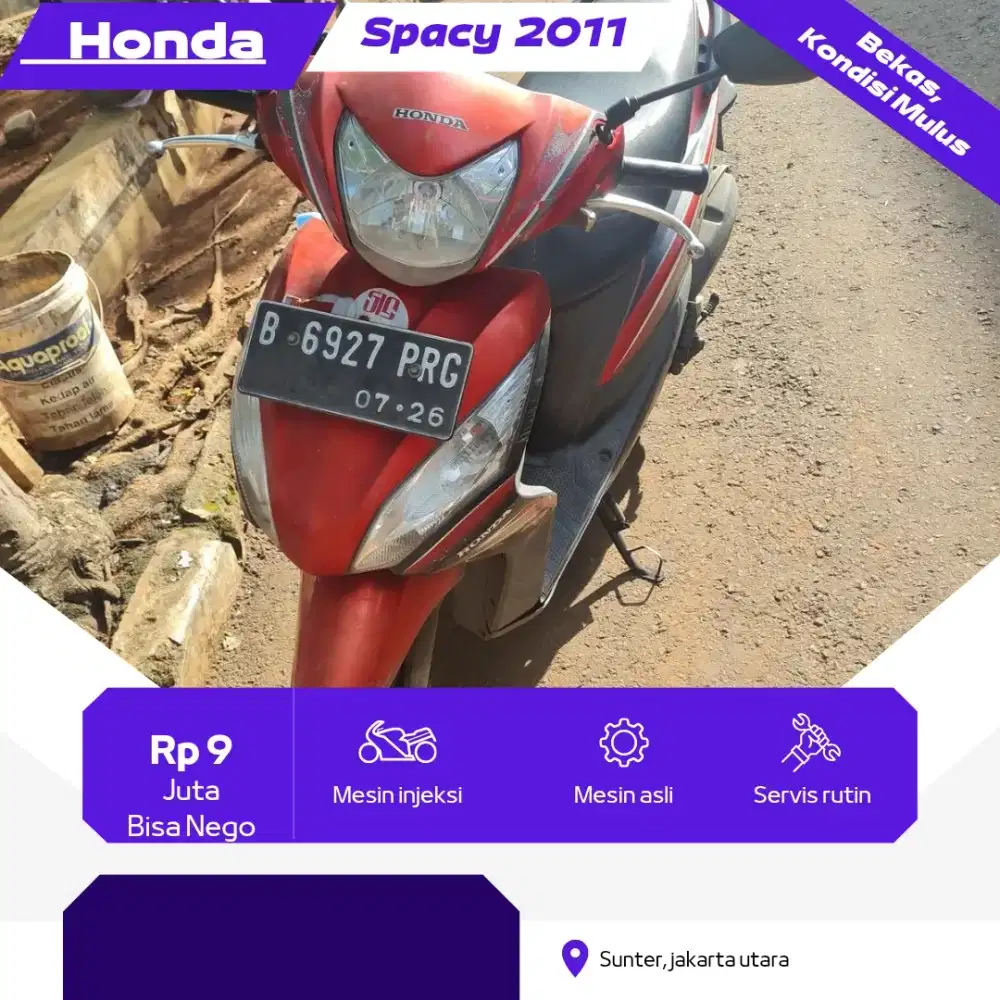 HONDA SPACY Fi 2011 asli merah