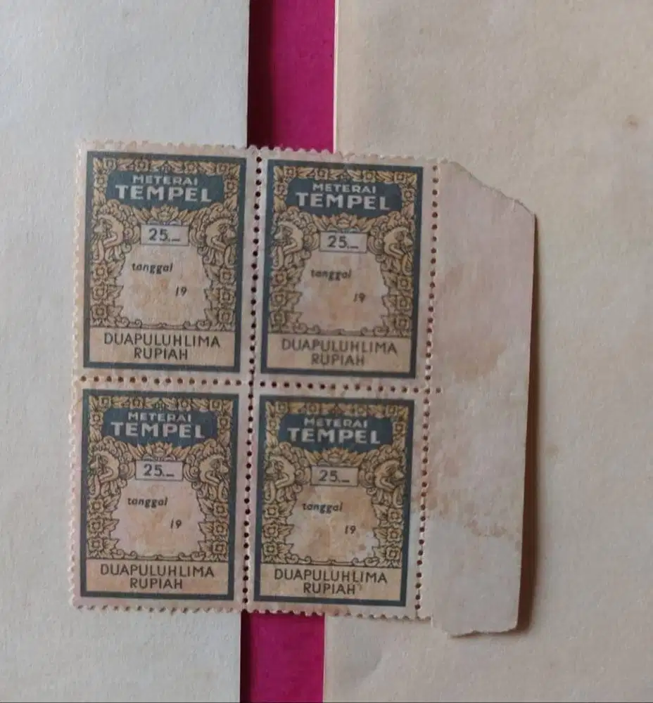 Dijual Materai Tempel Lama 25 Rupiah Belum Pernah Dipakai Dijamin Asli