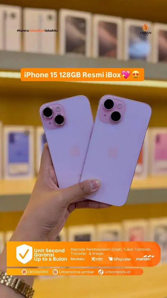 IPHONE 15 128GB SECOND RESMI