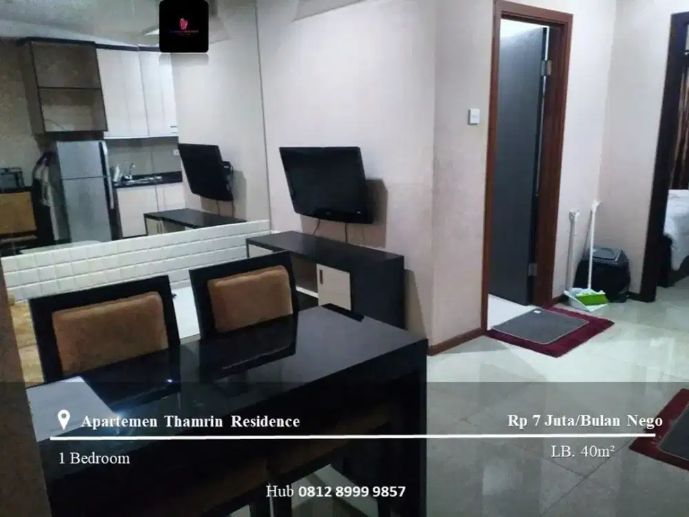 Disewakan Apartement Thamrin Residence 1BR Low Floor Full Furnished