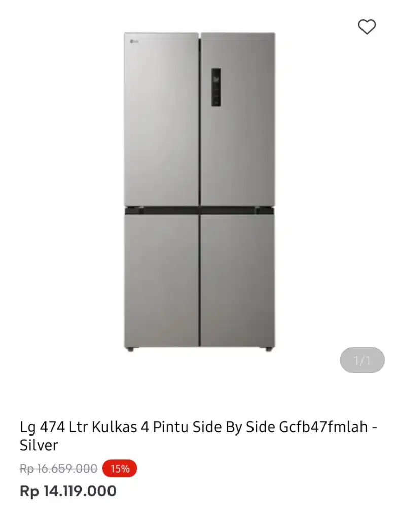 KULKAS LG 4 PINTU 474 LITER
